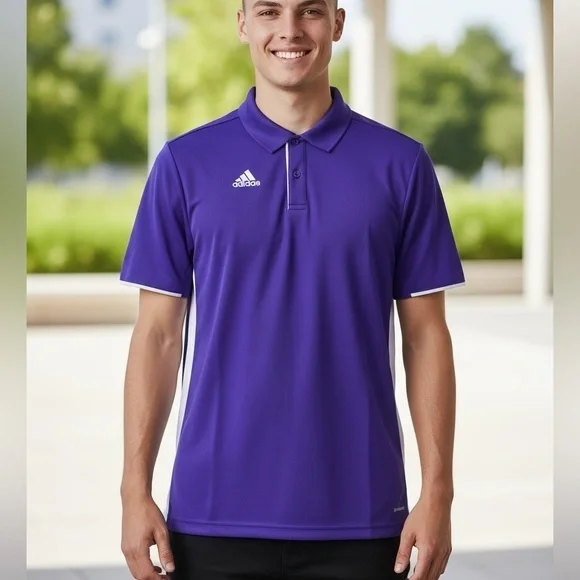NWT Adidas men’s climacool polo shirt size l