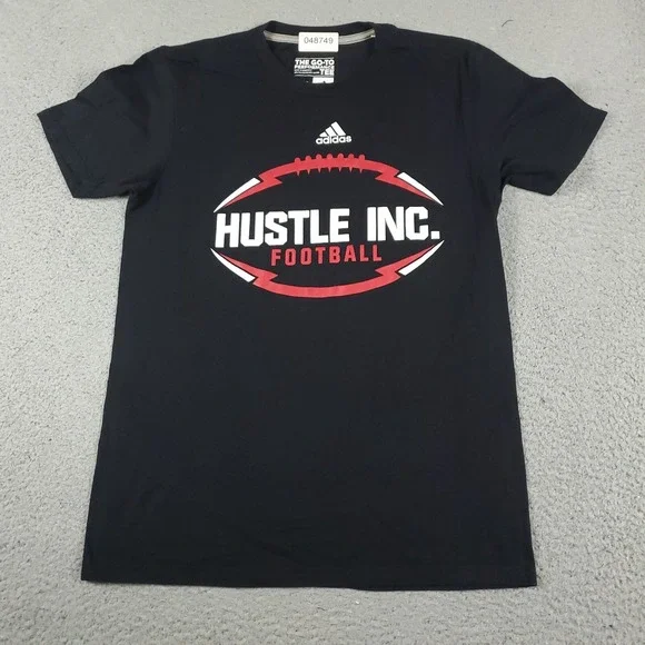 Adidas T Shirt Mens Small Black Logo Casual Short Sleeve Adult