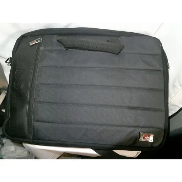 Swiss Gear Black Laptop Bag‎ Briefcase Padded Business Travel Carry-On