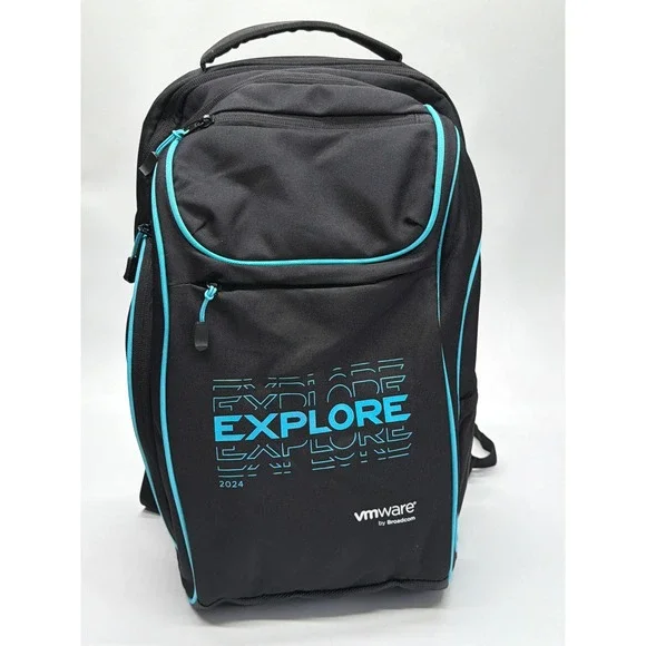 VMware Explore 2024 Broadcom Tech‎ Conference Laptop Backpack Black Teal