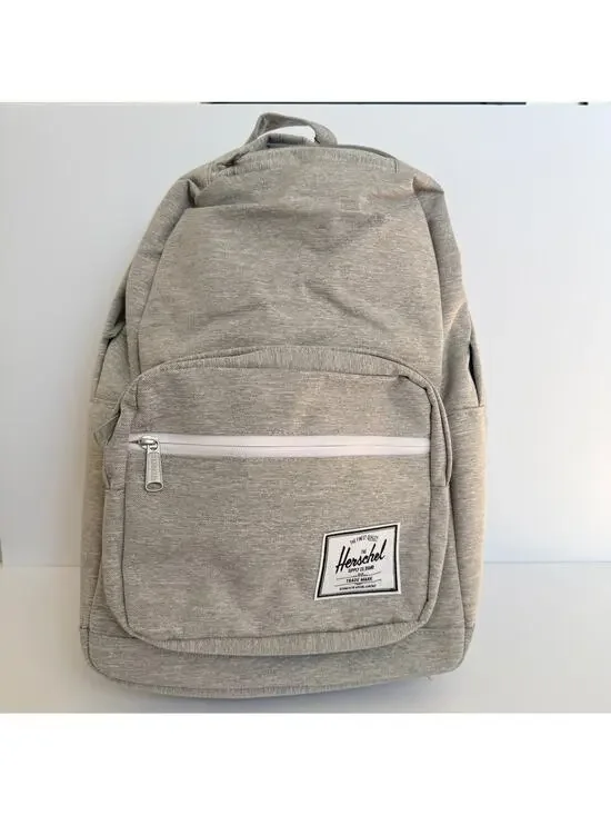 Herschel Pop Quiz Backpack 22L Light Gray Crosshatch Laptop Sleeve NWT