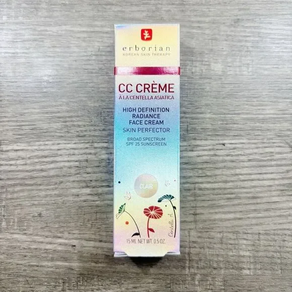 Erborion CC Cream Clair / Fair with Centella Asiatica New In Box
