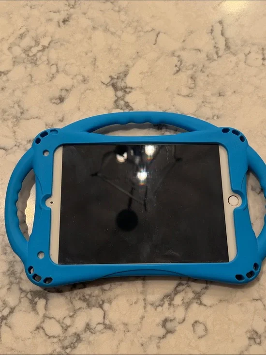 Apple iPad Mini Series 3 with Kids Tablet Case in Bright Blue with Carry Handles