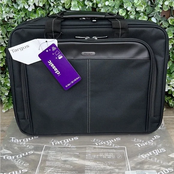 Targus 15-16” Classic Slim Black Briefcase Laptop Bag UNISEX
