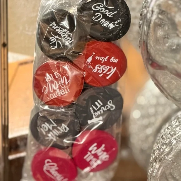 Assorted Black and Red Wine Bottle Covers