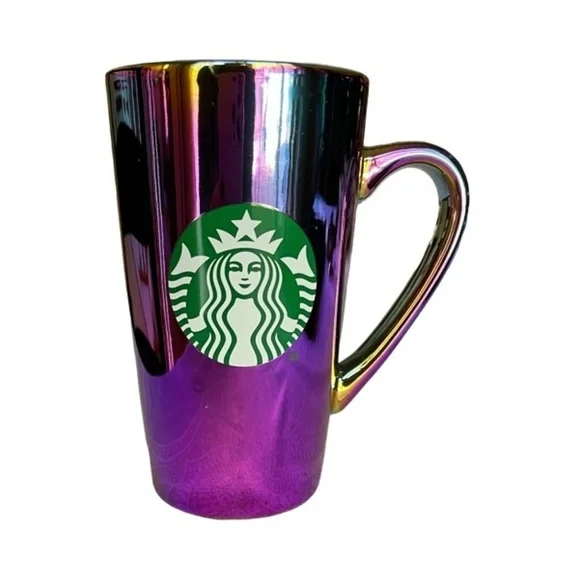 Starbucks Mug Iridescent with Logo Collectible Holiday 2022 Tall 16 oz.