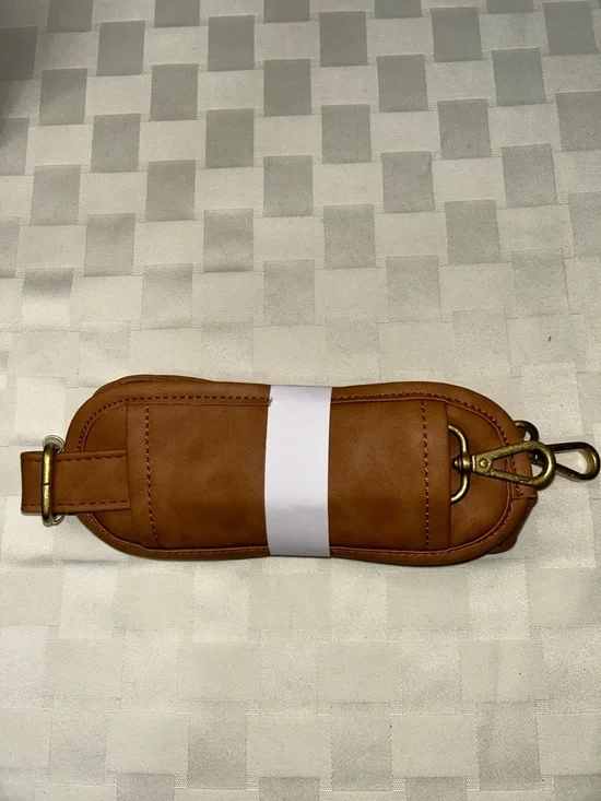 Faux Leather Shoulder Strap with Brass Clips
