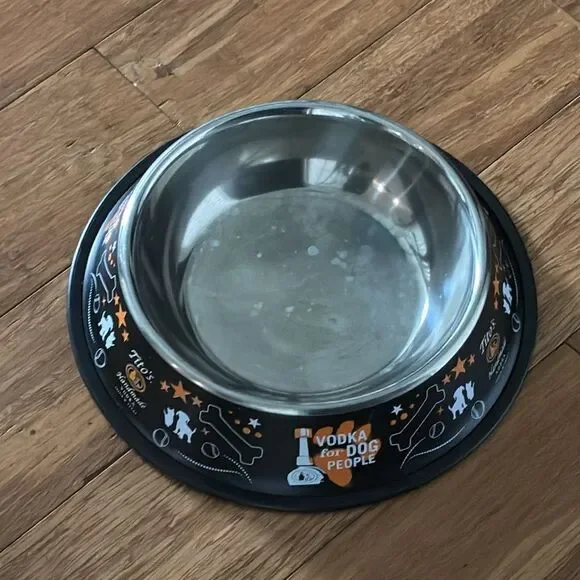 🐾 Tito’s Handmade Vodka “For Dog People” Stainless Steel Dog Bowl