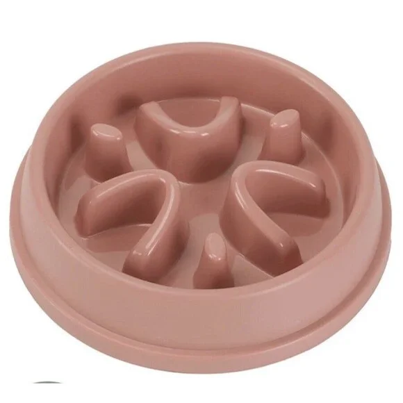 Slow Feed Dog Bowl - Pink Silicone Slow Feeder