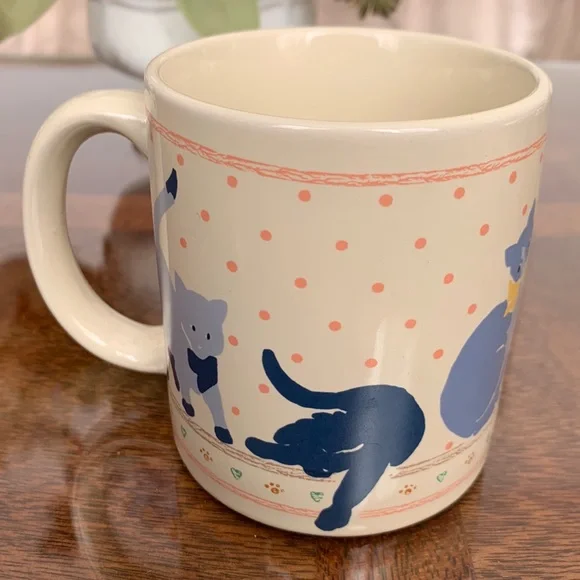 The Love Mug Coffee Cup Vtg LoveMug Inc Mom Kitty Kittens Coffee Cup Cat lover