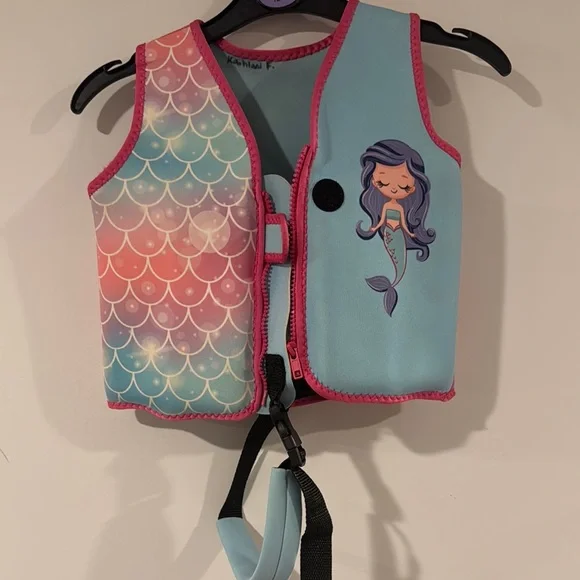 Mermaid Design Kids Swim Vest
