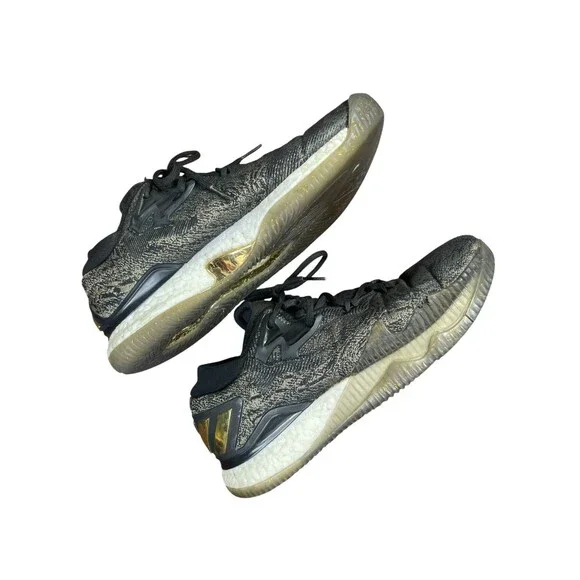 Adidas Crazylight Boost Low 2016 B39061 Sneaker Mens 10 Black Gold Running Shoes