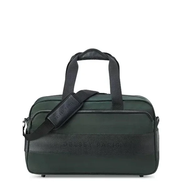 Delsey Paris Men's Dark Green Laptop Weekender Bag duffel bag, luggage