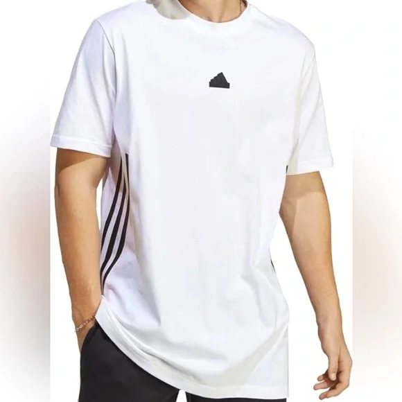 Adidas Men’s White 3 Striped Shirt‎ Size 2XL