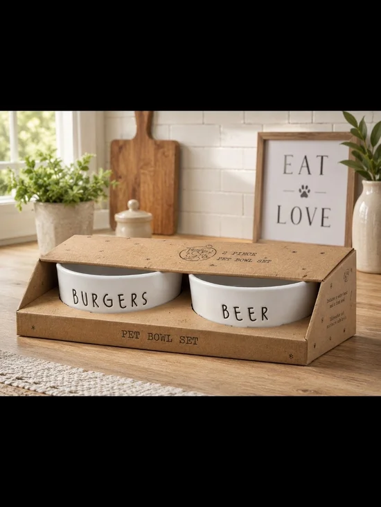 Dog Ceramic Bowl Set 