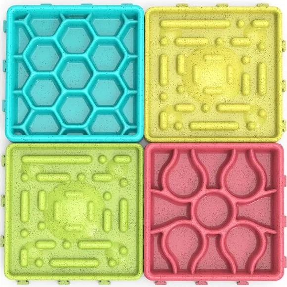 MULTICOLOR Slow Feeding Food Mats and Trays with Suction Cups for Cats and Dogs