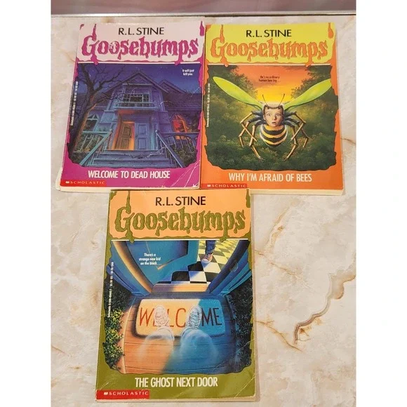 Vtg 1st Edition Goosebumps Books '92-95 (# 1, 10, 17) Bees Dead Ghost R.L. Stine