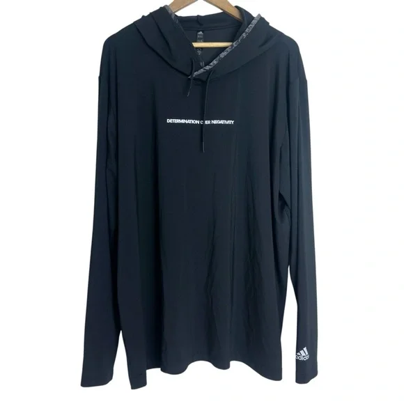 Adidas Hooded Pullover Sweatshirt Basketball Donovan Mitchell 2XL Black