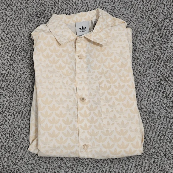 NWT: Men’s Adidas Originals Monogram Print Shirt - Medium