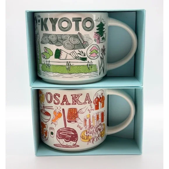 Starbucks Been There Series Japan Mug Kyoto Osaka Set Limited Edition US Seller