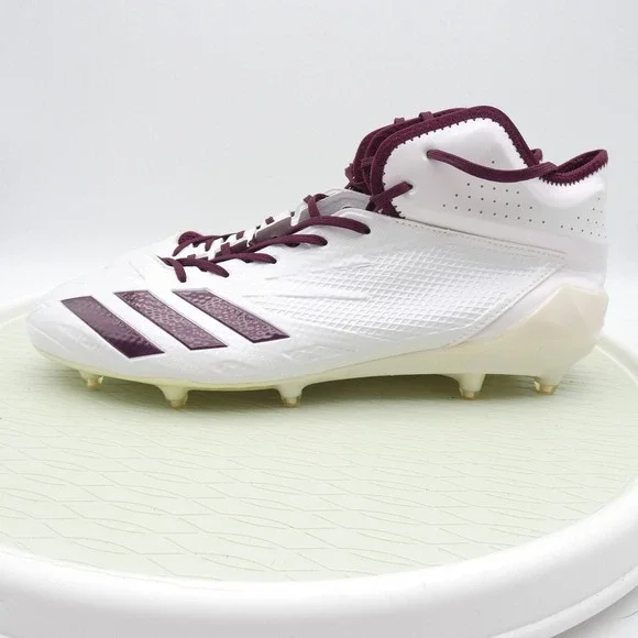 Adidas Adizero 5-Star 6.0 Football Cleats White Maroon BW1088 Mens 14