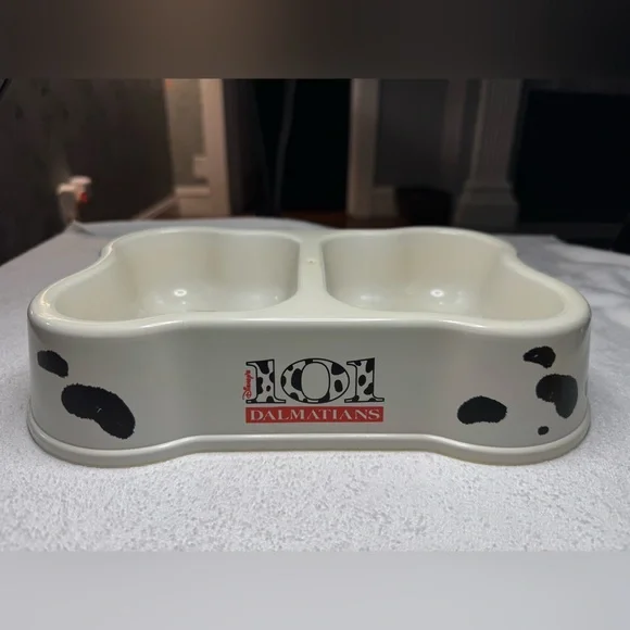 DISNEY 101 Dalmatians Dog Food/Water Bowl