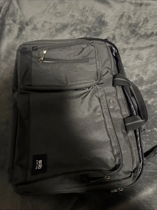 Solo New York Black Men's Travel Briefcase backpack