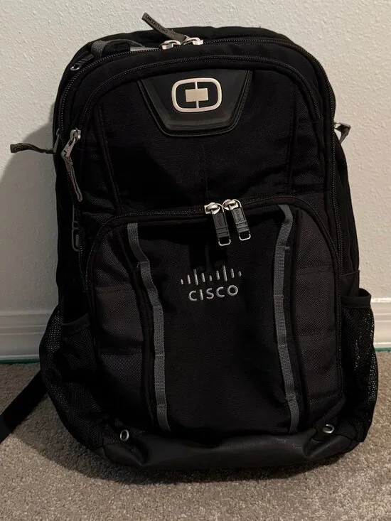 Ogio Cisco Systems Branded Laptop Backpack Many Compartments Great for Work
