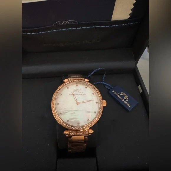 NIB Porsamo Bleu Chantal Topaz Watch