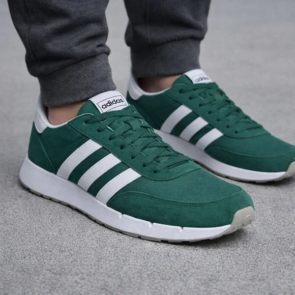 Adidas Men's Run 60s 2.0 Green & White Shoes Sz 10 NEW!