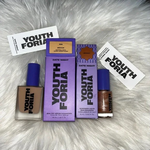 Youthforia Date Night Skin Tint‎ 330 Medium & Sunkissed Skin Enhancer Bronzy Set