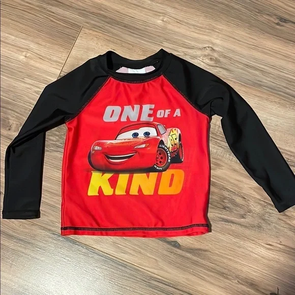 Disney Red and Black Cars Swim Shirt