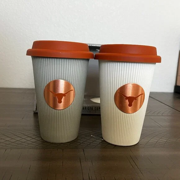 NEW Texas Longhorns Cups, set of‎ two. NIB