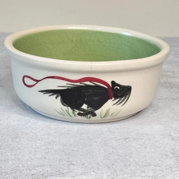 Emerson Creek Pottery Scotty Dog Bowl Dish 8