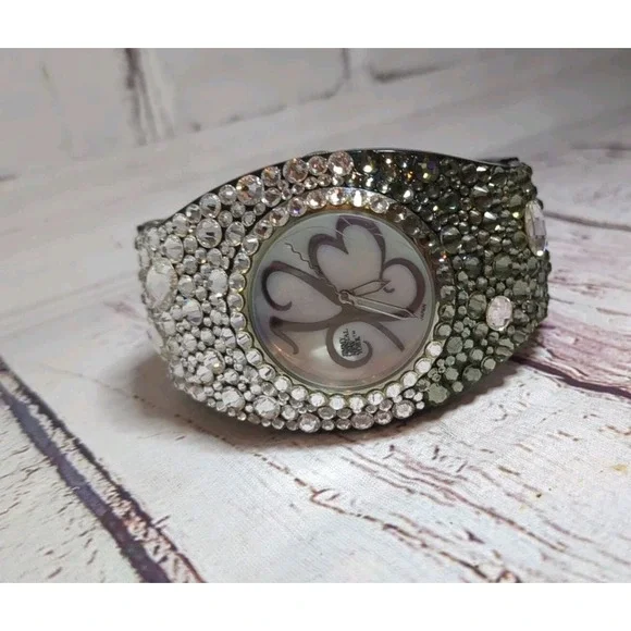 JIMMY CRYSTAL New York‎ Swarovski Quartz Women's Watch Sz. 6 1/2