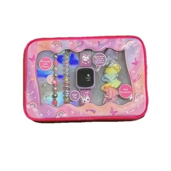 Hot Focus Time to Chill Girls Touch Screen LED Digital Watch Accessory Kit NWT