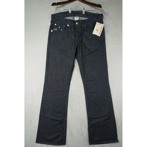 NWT True Religion Bootcut Jeans Mens 36x34 Dark Wash Made‎ in USA Horseshoe Logo