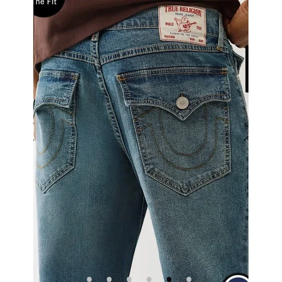 True Religion Billy Relaxed‎ Bootcut Jeans Mens 38x33.5 Blue Cowboy Western NWT