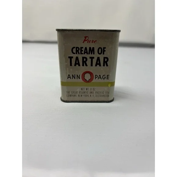 Ann Page Cream of Tartar Spice Tin Vintage Metal Retro Advertising Cottage Core