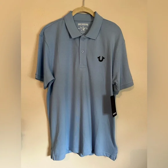 Men’s True Religion Blue Polo - Size Large