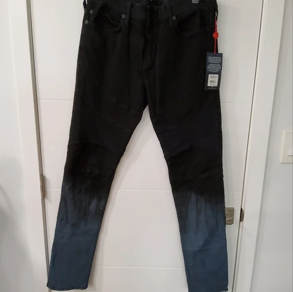 True Religion Rocco Moto Ombre Jeans Size 34