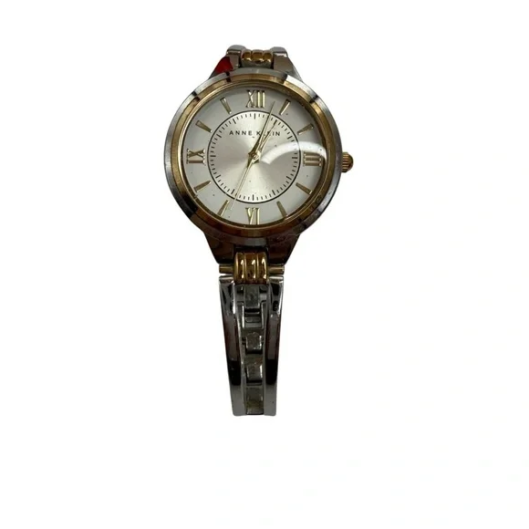 Anne Klein Women's Two-Tone Bangle bracelet Watch, likely model AK/1441SVTT