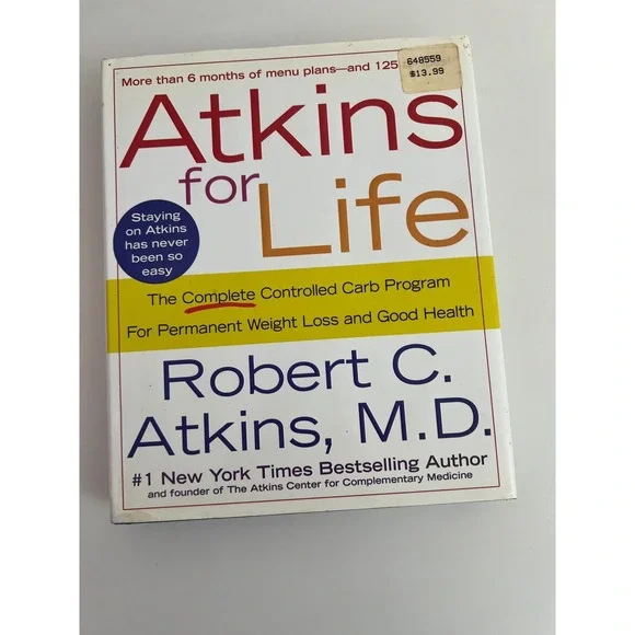 Atkins for Life Robert C Atkins MD Hardcover Diet Weight Loss‎ Book 0312315228