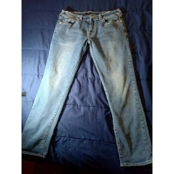True Religion Rocoo Relaxed Skinny Jeans Men's‎ 36 Blue Denim 36x31