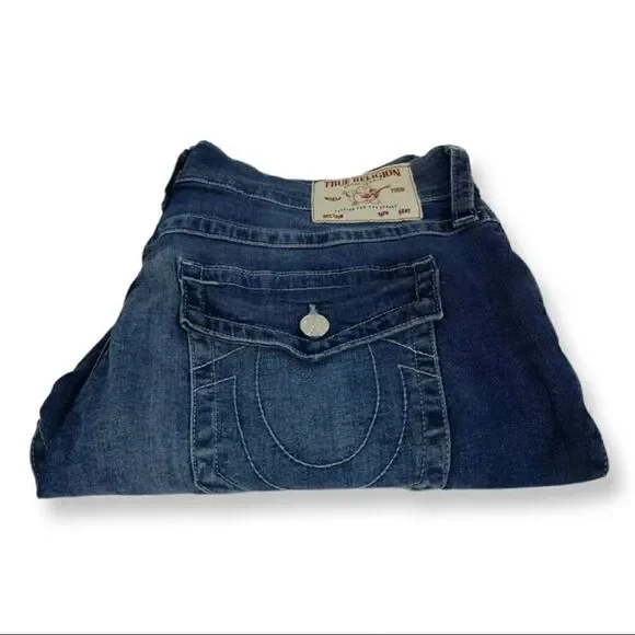 True Religion Rocco Relaxed Skinny Flap Denim Jeans