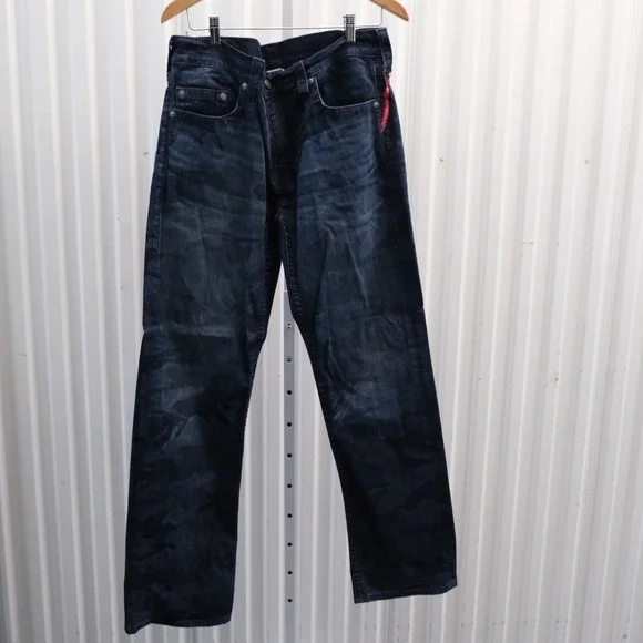True Religion Bobby Jeans Men's Size 38 Blue Camo Denim
