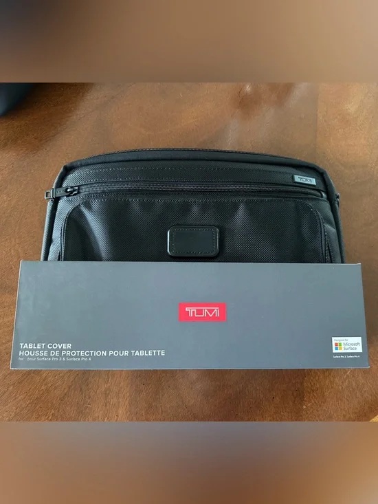 Tumi Black Laptop/Tablet Sleeve with Front Zip Pocket