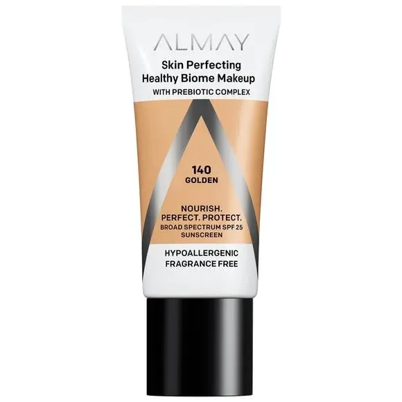 Almay Skin Perfecting Healthy Biome Foundation Makeup with Prebiotic Complex SPF