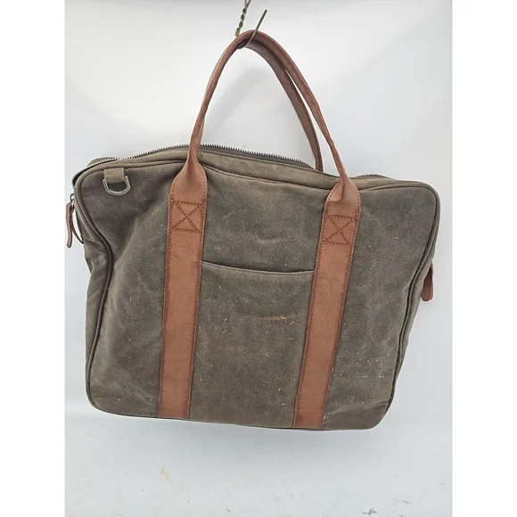 DOPP Olive Suede Briefcase Laptop Bag