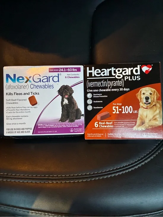 Nexgard 24-60 lb Heartgard plus 55-100 lb BUNDLE SALE ENDS TODAY 6 packs